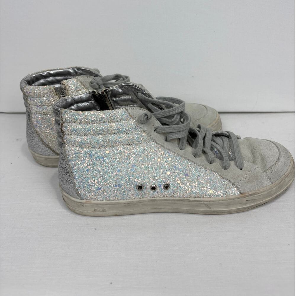P448 Skate Iridescent Glitter High Top Sneaker EU 39 US 8.5–9 Made In Italy